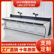Luxury thickened double triple command center console dispatching station console customized arc monitoring platform platform