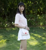 Милая японская школьная юбка, бумажник, сумка через плечо