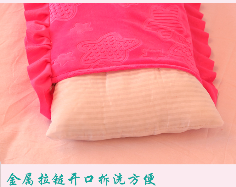 3-6 bộ nam và nữ gối trẻ em gối với gối 30x50 bé con dễ thương san hô nhung gối - Gối goi cao su