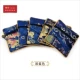 03664 (16 F15-19) Deep Blue Pattern Случайный пакет на молнии сингл сингл