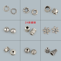  019 Tibetan silver accessories bracelet DIY handmade jewelry accessories Material bag Flower stand bead spacer earrings pendant