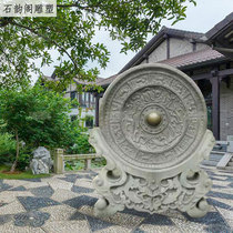 Stone sculpture Shadow wall Marble bluestone sandstone Photo wall Courtyard Blessing Auspicious clouds Peony exterior wall relief Chinese style