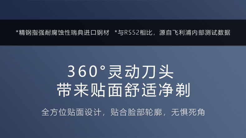 飞利浦 S5166闪电系列 360°智能感应剃须刀 干湿双剃 图5