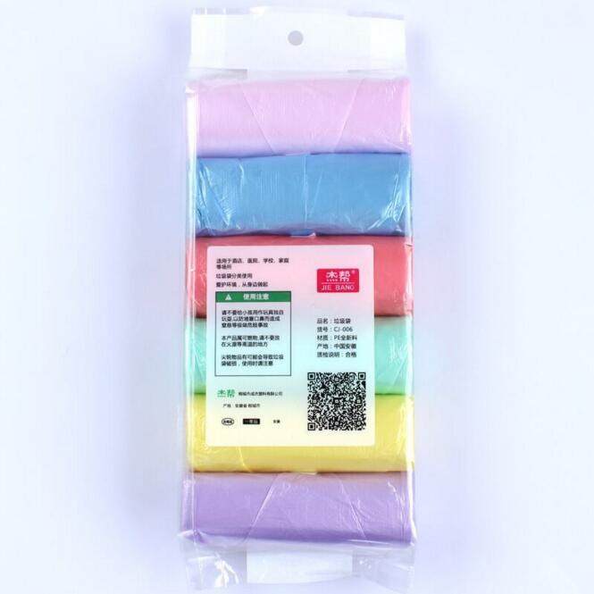 Garbage bag thickening set household black disposable medium garbage bag breakpoint type 6 packs of 120