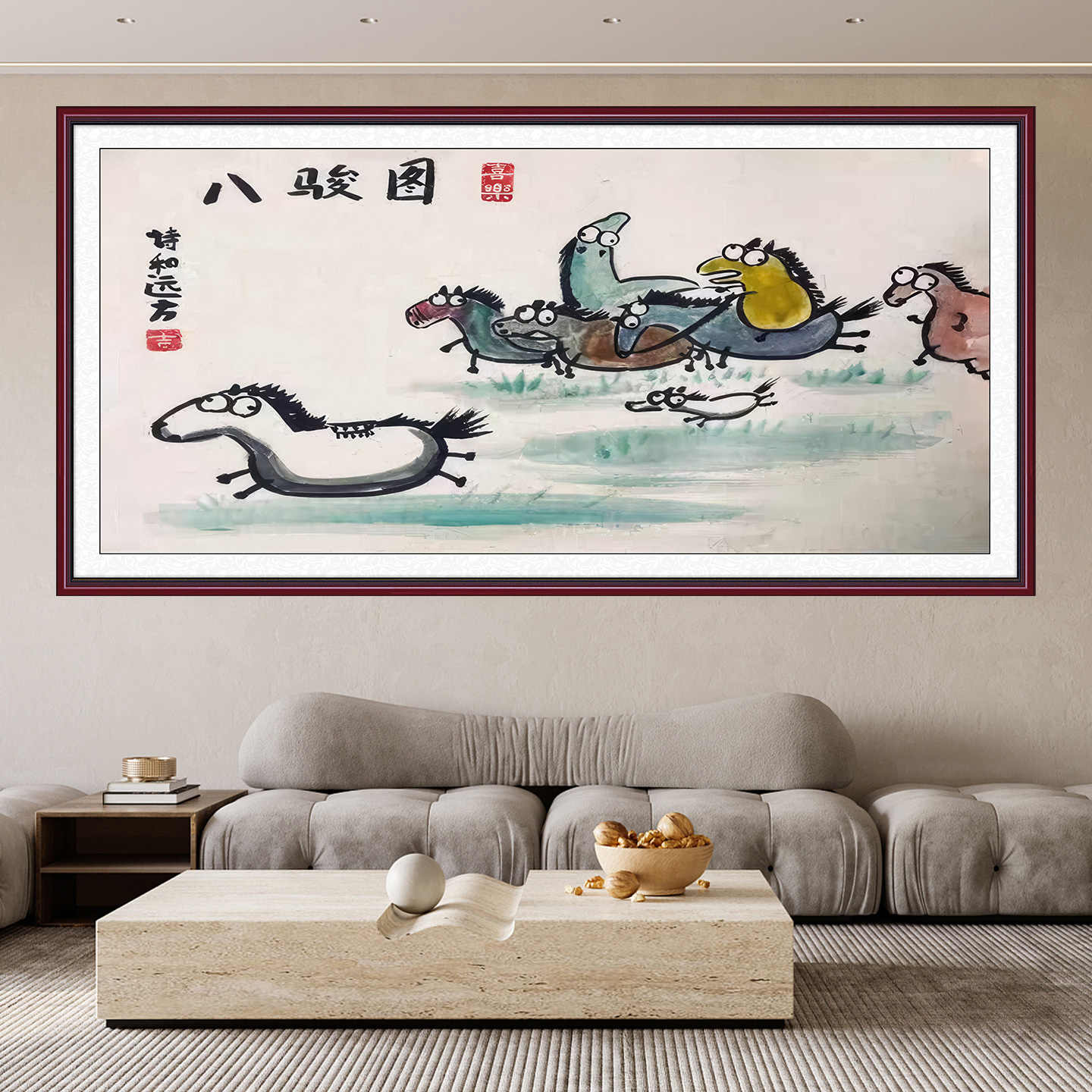 徐悲鸿 奔马图 中国画 掛け軸 水墨画 和室 玄関 茶室 壁掛け 美術品 沈铨猴子（红叶双猴） 中国画 掛け軸 水墨画 和室 玄関 茶室 壁掛け