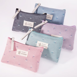 Portable printed cosmetic bag Internet celebrity small storage bag portable simple fabric cute girl lipstick cosmetic bag