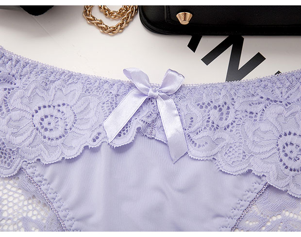 Sexy đồ lót nữ mid-up ren gói hông thoáng khí mềm mại tóm tắt cô gái quần short sinh viên 1337 nội y đẹp