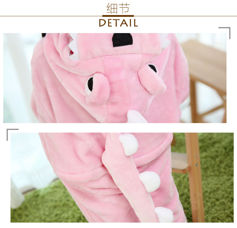 Mùa thu và mùa đông bột flannel khủng long phim hoạt hình trẻ em đồ ngủ một mảnh động vật nam và nữ sinh viên thực hiện dịch vụ nhà bán quần áo trẻ em