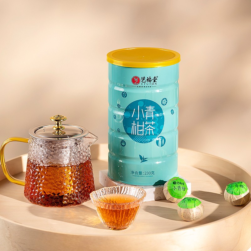 Yifutang Xinhui small green citrus Pu'er tea ripe tea premium Yunnan Pu'er Xinhui tangerine peel small citrus 230g