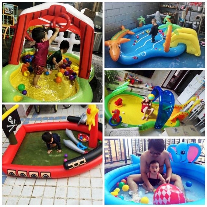 Trẻ em lớn có thể phun nước phim hoạt hình đại dương cá heo động vật inflatable bơi chơi nước đồ chơi hồ bơi trượt lâu đài hồ bơi hồ bơi cho bé