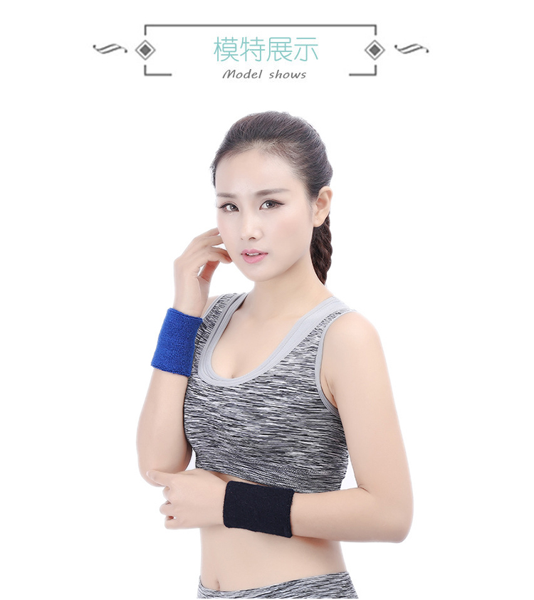 Vòng tay đàn hồi thấm mồ hôi cao thấm mồ hôi nam và nữ bóng rổ cầu lông bóng bàn bao tay gym