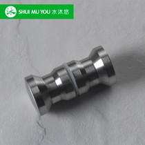 Water body wash bathroom door glass 304 stainless steel shower room handle handle modern matte black L5A single hole Ming dress