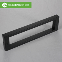 Extremely narrow minimalist wind thickened 304 stainless steel shower room handle bathroom door wood door quality handle L18