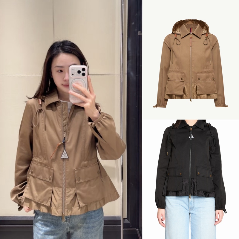 Xiaopang Genuine Moncler 26Ss Women's Adenium Thin Short Hooded Jacket