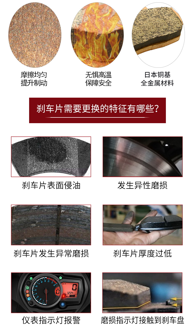 Bộ chuyển đổi Phanh BMW S1000RR 10-15 mẫu S1000RR má phanh trước Má phanh trước và phanh đĩa sau - Pad phanh thắng đĩa xe máy
