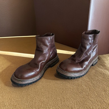 Mantova mantova martin boots autumn and winter new plus velvet retro horsehide british style women's short boots snow boots