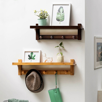Solid wood wall decoration shelf Wall partition hanging wall hanging bedroom living room TV background wall porch hanger