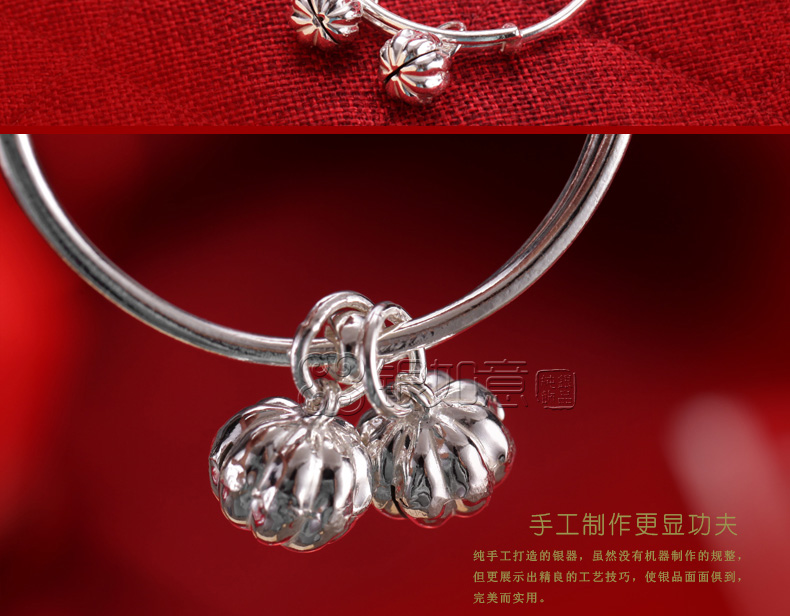 Baby sterling bạc chân nhẫn bé baby bạc 999 sterling bạc bí ngô chuông vòng chân sterling bạc vòng tay vòng chân trăng tròn lễ trăng vòng chân nữ đẹp