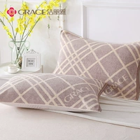Jie Li Ya Gối cotton Cặp bốn mùa thoáng khí Tăng cường cotton mềm mại Người lớn gối đơn vỏ gối