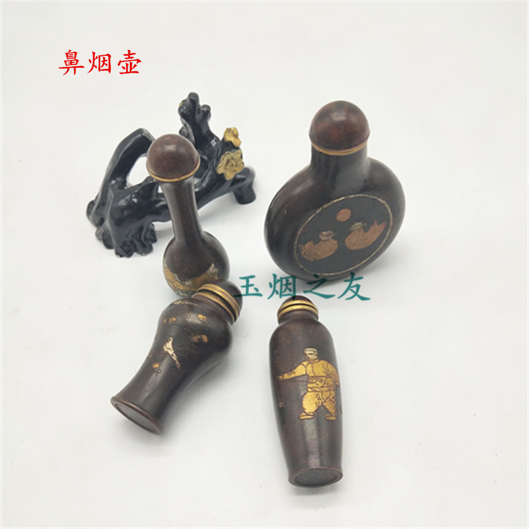 Retro-old brass snuff pot late-Qing style film and television drama fitting dry cigarette tobacco to give friends gifts