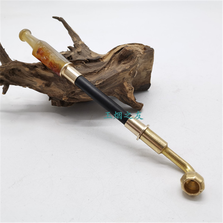 Gift box Dry Cigarette Bag Engraving Agate Cigarette Holder Log Tobacco Rod Leaf Pan Tobacco Pipe Tobacco Giving Elders Gifts