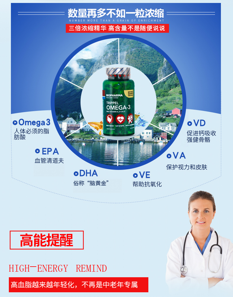 Biopharma三倍鱼油胶囊