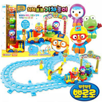 In-Stock Pororo Electric Train Track Doll Set Cute Cartoon Toy for Home Play