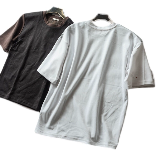 Японская летняя футболка с коротким рукавом, свободный крой