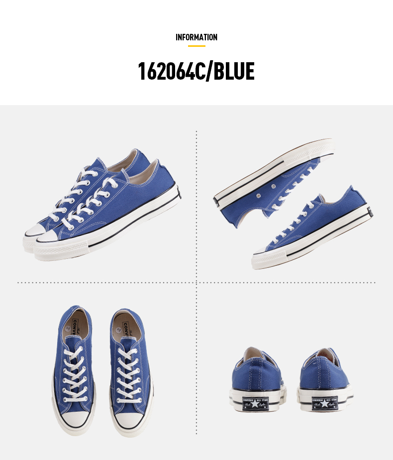 Converse All Star 1970s Giày nam và nữ tiêu chuẩn Samsung Giày vải thông thường 162063C giày thể thao adidas nam