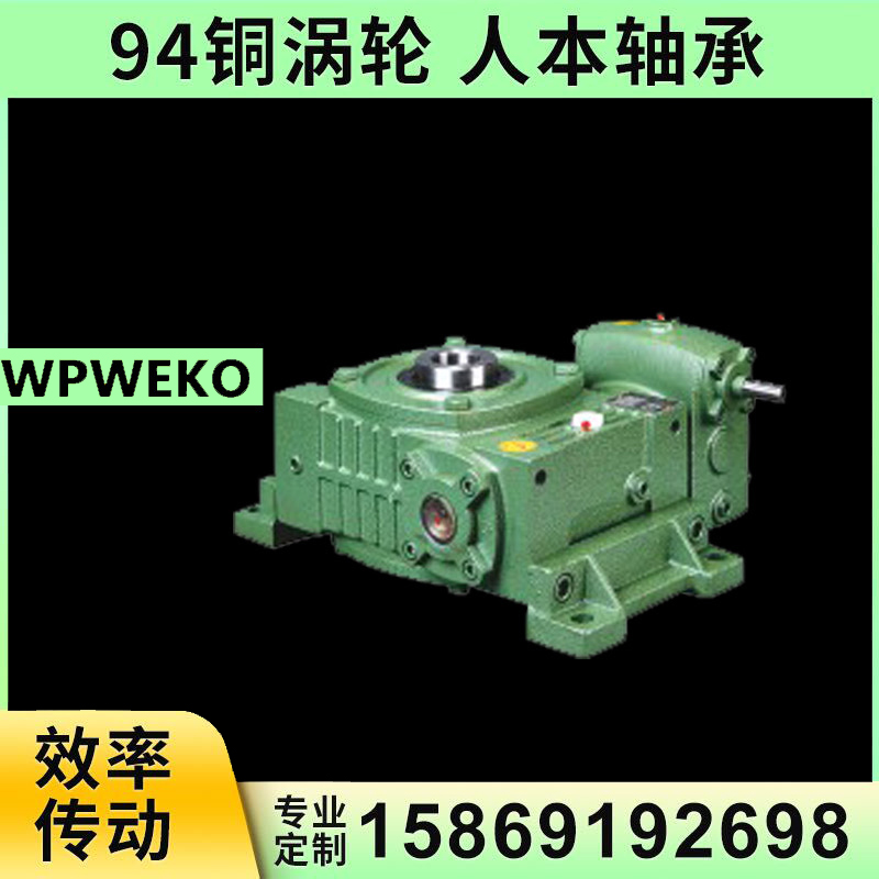 WPWEKO horizontal worm gear reducer variable speed gearbox with motor vertical shake small universal output hole