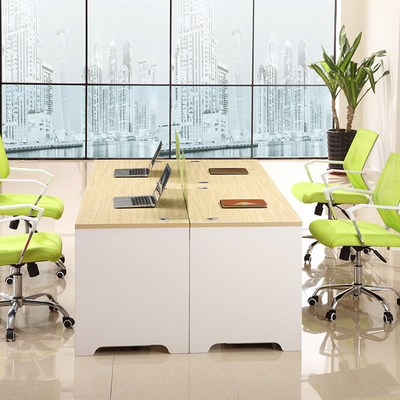 Simple fashion office desk staff table 2 4-person combination screen table modern staff desk office chair combination