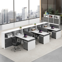 Office desk and chair combination simple modern screen staff accounting financial table office 4 6 staff booths