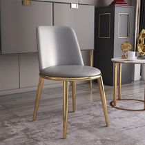 Light luxury dining chair postmodern hotel cafe chair Household stainless steel gold plated ins wind creative Nordic dining chair
