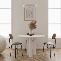  Valley and Nordic light luxury household living room dining room dining table round table Modern simple creative net red small apartment dining table