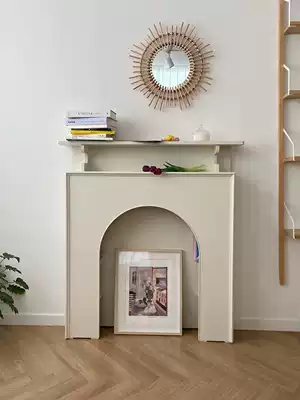 Simple fashion art home small house Mantel Wall decorative cabinet small house Cabinet soft solid wood cabinet