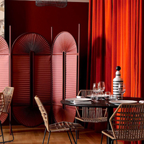 Valley and design Light luxury embossed overlay screen Mobile folding screen Modern simple living room entrance partition model room