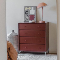  Valley and Nordic light luxury four-bucket cabinet Bedroom storage cabinet solid wood drawer storage cabinet living room storage side cabinet multi-color