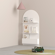 Valley and modern simple light luxury ins book shelf floor rack magazine storage rack solid wood display rack CD rack