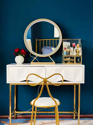 ins Nordic geometric makeup table bedroom Net red modern simple paint makeup table light luxury solid wood makeup table