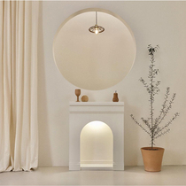  Valley and Nordic modern simple light luxury household solid wood wall cabinet Fireplace display wall cabinet ins wind wall side locker