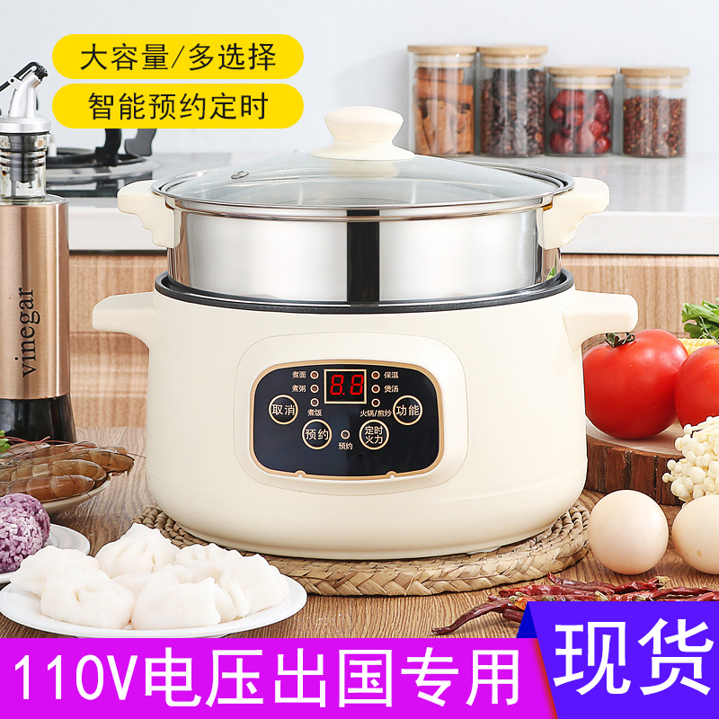 Multifunction small electric boiler 110V small appliances outlet Canada Taiwan's exclusive fast cooking pot with steam coop