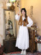 Dulce 18 Bohemio Estilo étnico Bordado Jacket Yunnan Viajes con clip de caballos con falda Vacaciones Vestestas