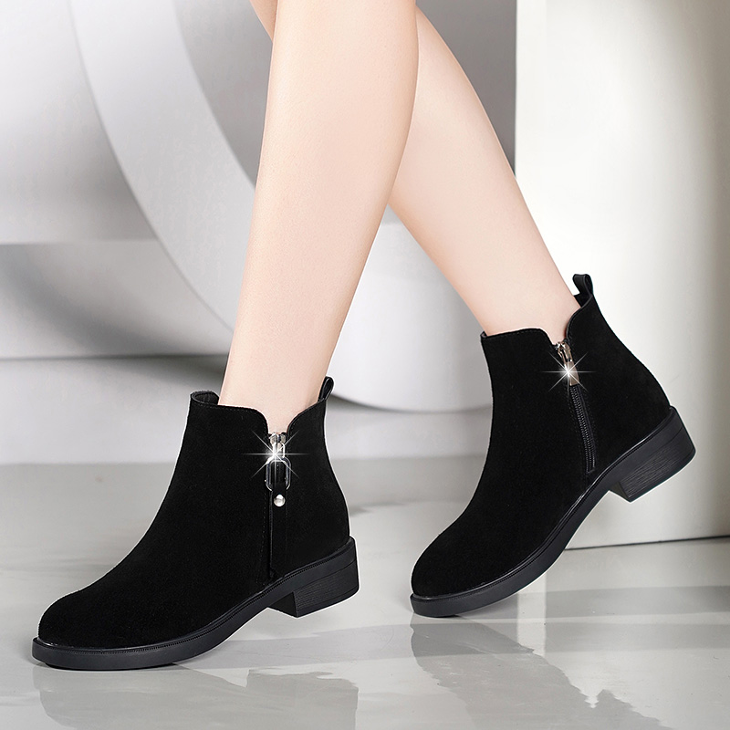 Ginteberry and Martin Boots England Frosted Shoes plus warm large number of leather leather female boots winter