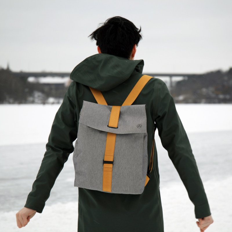 Unrowfully original design Nordic waterproof male and female double shoulder commuter bag travel pack Folding Package Obliquely Satchel M Number