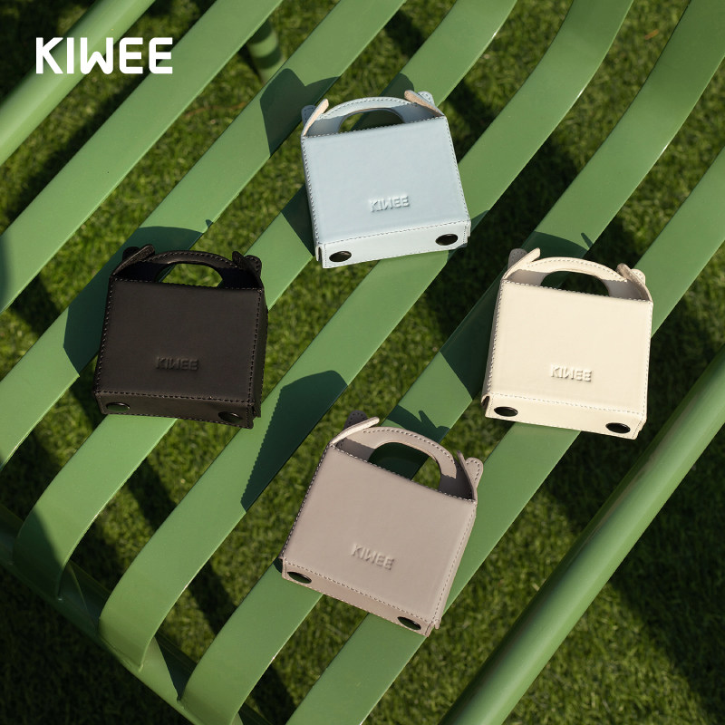 Kiwee ​​Weixing Original Macaron One-piece Foldable Bluetooth Headphone Bag Lipstick Bag Mini Small Square Bag