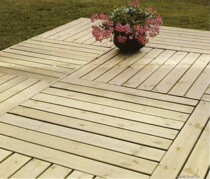 Deep anticorrosive wood flooring outdoor terrace outdoor courtyard Guangzhou Dongguan balcony floor installation without Section wall panel