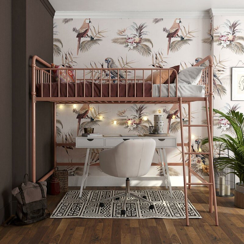 loft overhead bed under bed empty small family loft bed linen upper bed separate upper bed children provincial space duplex