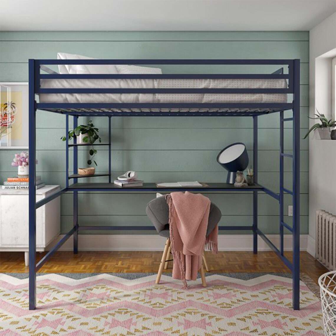 Upper Bed Lower Table Combined Bed Adult Dormitory Bed Lower Floor Desk Integrated Home Children Elevated Upper Bed Lower