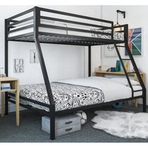 Nordic mother and child bed Double-decker solid wood childrens bunk Iron high and low bed Modern double bed Adult 1 5 multi-purpose