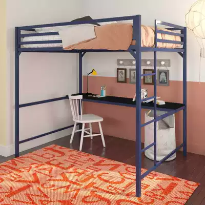 Bed, bed, dormitory bed, household adult desk bed, combination of high and low, simple modern college student artifact, elevated bed